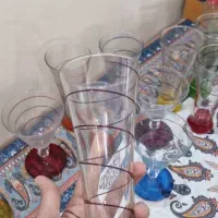 بستنی خوری،لیوان،نمکدون و قوری شیر