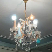 ۱ جفت لوستر کریستالی ۴ شاخه