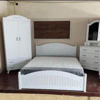 تخت چوبی هالوژن دار|تخت و سرویس خواب|الوند, |دیوار