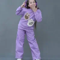 دوتیکه دخترانه پارچه دورس سه نخ