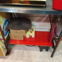 میز کار فلزی با صفحه استیل در فارسان|مبلمان اداری|فارسان, |دیوار