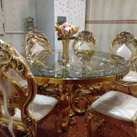 میزغذاخوری طلایی قابل شستشو