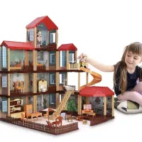خانه عروسکی نو بسیار بزرگ اورجینال با همه وسایل