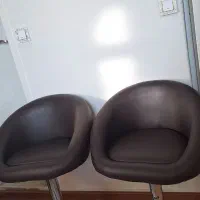 دوعدد صندلی اپن جکدار جنس چرم