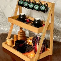 استند چوبی دوطبقه