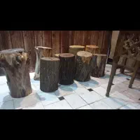 کنده چوبی تنه درخت نشیمن یا زیر گلدان|صنایع دستی و سایر لوازم تزئینی|قم, انصارالحسین|دیوار