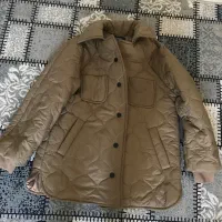 کاپشن کرم قهوه ای آستردار