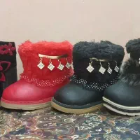 بوت/نیم بوت/ چکمه دخترانه حراجی سایز  ۲۱ و ۲۲