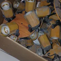چراغ آویز سه شاخه چوبی