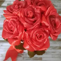 گلهای ربانی قرمز یلدایی|گل مصنوعی|کرج, حصارک بالا|دیوار