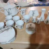 ظروف چینی ست فنجان نعلبکی قندان سوپ خوری