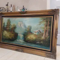 تابلو نقاشی رنگ و روغن همراه با قاب