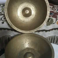 کاسه های برنجی دعا نویس قدیمی 2تا قطر19 و17سانت