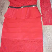 لباس قرمزکوتاه بسیار شیک و خوش تن|لباس|رباطکریم, رباطکریم|دیوار