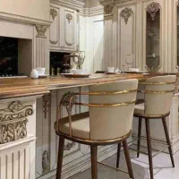 صندلی اپن کانتر جزیره پلاز فلزی  جکدار لاکچری T4