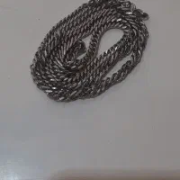 گردنبد استیل نقره ای اصلی