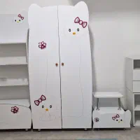 تخت خواب کودک و نوجوان،کمد، بوفه، 3عددکمدکوچک|تخت و سرویس خواب|شیراز, لاله|دیوار