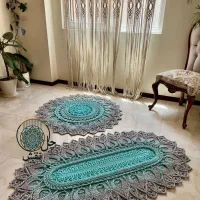 فرش دستبافت و فرشینه دستبافت مکرومه بافی