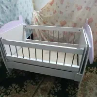 تخت کودک دوکاره گهواره‌ای|تخت و صندلی بچه|فولادشهر, فولادشهر|دیوار