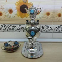 ست سماور، قوری و قندان تزئینی