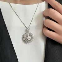 گردنبند نقره مروارید دار تلسکوپی کد ۰۸۱ کادویی|بدلیجات|تبریز, |دیوار