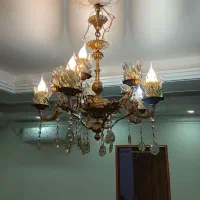 لوستر 5شعله دوبل 10 تا لامپ میخوره|لوستر و چراغ آویز|گلستان (تهران), |دیوار