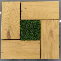 تایل ترکیبی ترمو وود و چمن مصنوعی 30*30