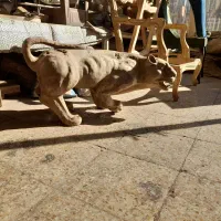 مجسمه ببر چوبی