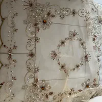 رومیزی کارشده بزرگ و ۲۲عدد کوچک