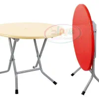 میز تاشو پایه فلزی صفحه طرح چوب کد ۷۰۹