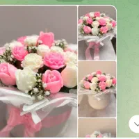 باکس گل از جنس شمع