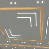 اجرای کناف و نصب هالوژن و اجرای لاین