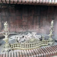 شومینه کامل با گارد برنجی