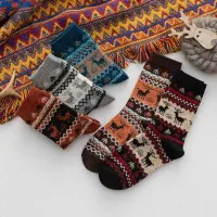 جوراب های فانتزی طرح کریسمسی دخترانه