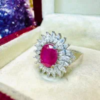 انگشتر فوق کلکسیونی یاقوت سرخ معدنی موزامبیک زنانه