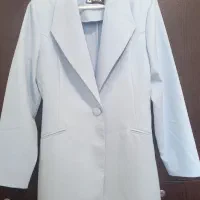 مانتو کتی رنگ آبی آسمانی