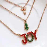 گردنبند زنجیری آویزدار سه ردیفه زمستانی چند رنگ|بدلیجات|سنندج, |دیوار