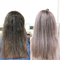مدل آموزشی رنگ مو توسط مربی انجام میشود