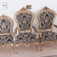 مبل چوبی نه نفره سالم|مبلمان خانگی و میز عسلی|باغستان, |دیوار