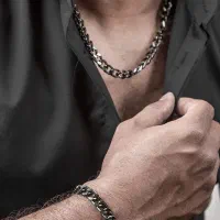 نیم ست دستبند و گردنبند Cartier مردانه مدل کارتیر|بدلیجات|مشهد, چهنو|دیوار