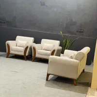 مبل راحتی اسکارلت ۷ نفره با کلاف چوب|مبلمان خانگی و میز عسلی|قزوین, |دیوار