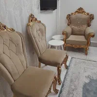 سرویس مبل ۸ نفره همراه ۴ عدد میزبان (غذاخوری)|مبلمان خانگی و میز عسلی|باغستان, |دیوار