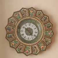 ساعت دیواری خاتم کاری و صفحه مینا