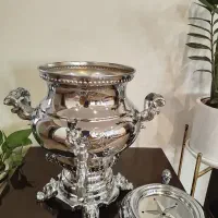 سماور گازی همراه با قوری چینی