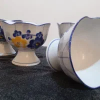 ظروف گل پنبه ای قدیمی شش عدد آنتیک|کلکسیون اشیاء عتیقه|ایذه, |دیوار