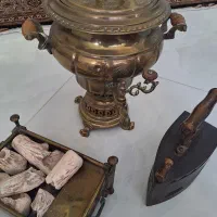 سماور منقل اتو  هر سه قدیمی برنز