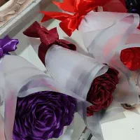 دسته گل تکی روبانی|گل مصنوعی|ارومیه, |دیوار