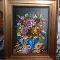 تابلو فرش دستباف گلدان های مناسب قیمتgolha