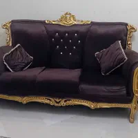 مبلراحتی نیمه استیل سالم پارچه وچوب ۹ نفره میزندار