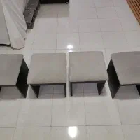 صندلی بدون پشتی MDF (۴ عدد)